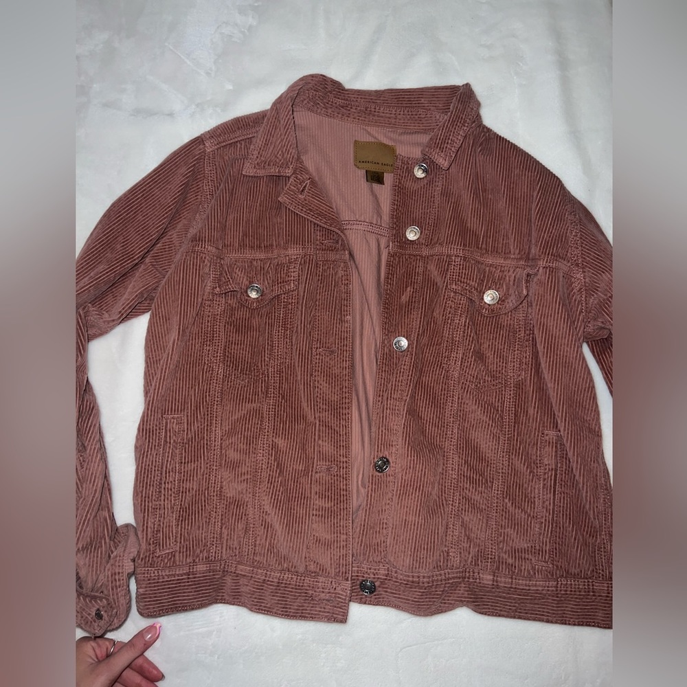 American Eagle blush Corduroy jacket. Good quality. Size L.